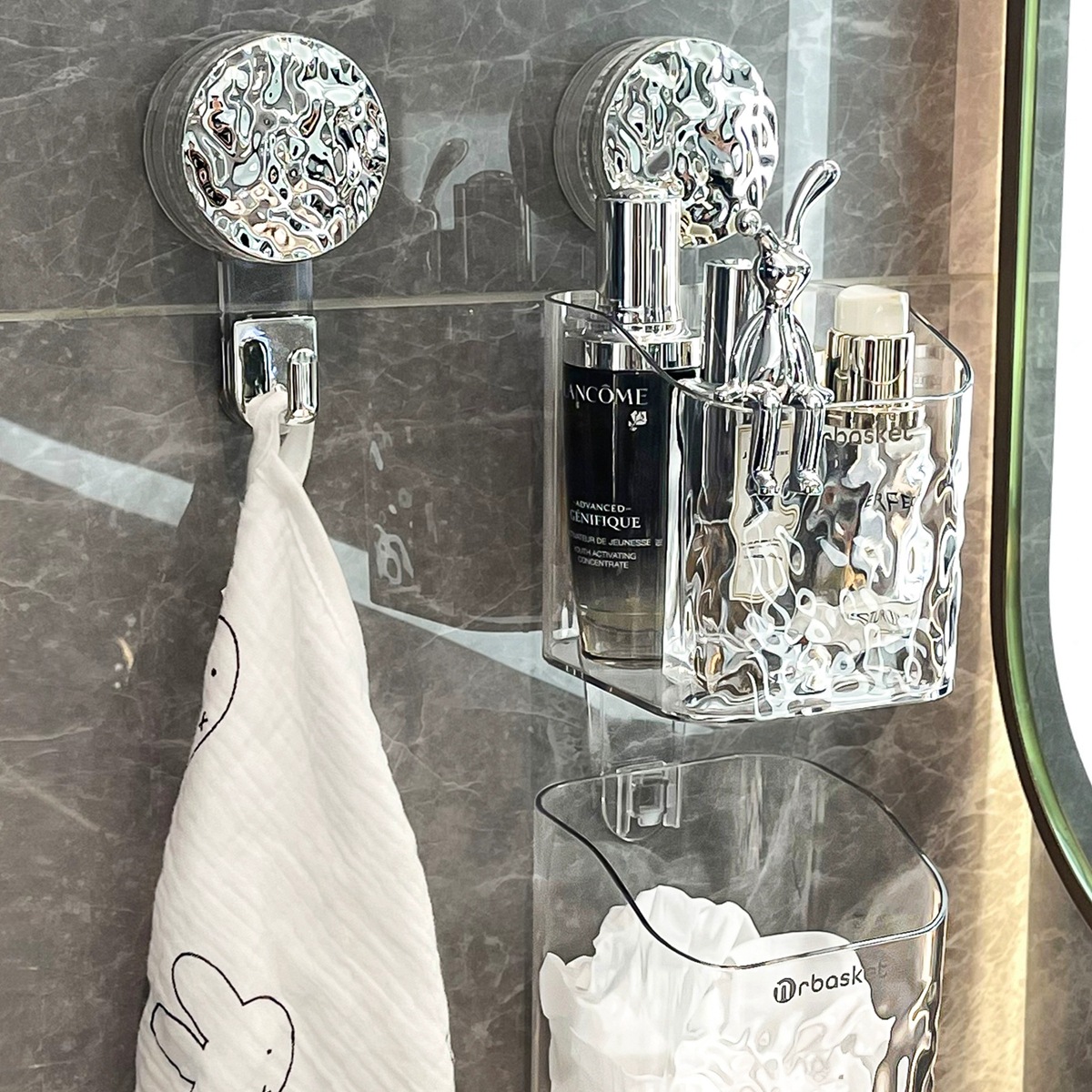 Ventosa fuerte gancho ponche-puerta de baño sin costuras adhesivo Adhesivo de pared vacío Toalla de baño colgando ropa gancho pegajoso