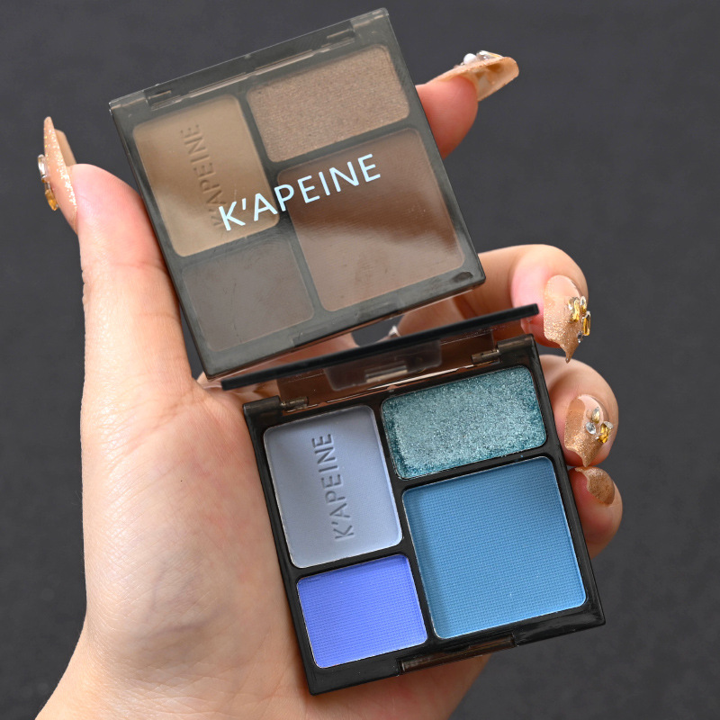 Capel frío de cuatro colores placa de sombra de ojos verano melocotón flor maquillaje de alta apariencia fiesta estudiantil recomendar asequible ahumado