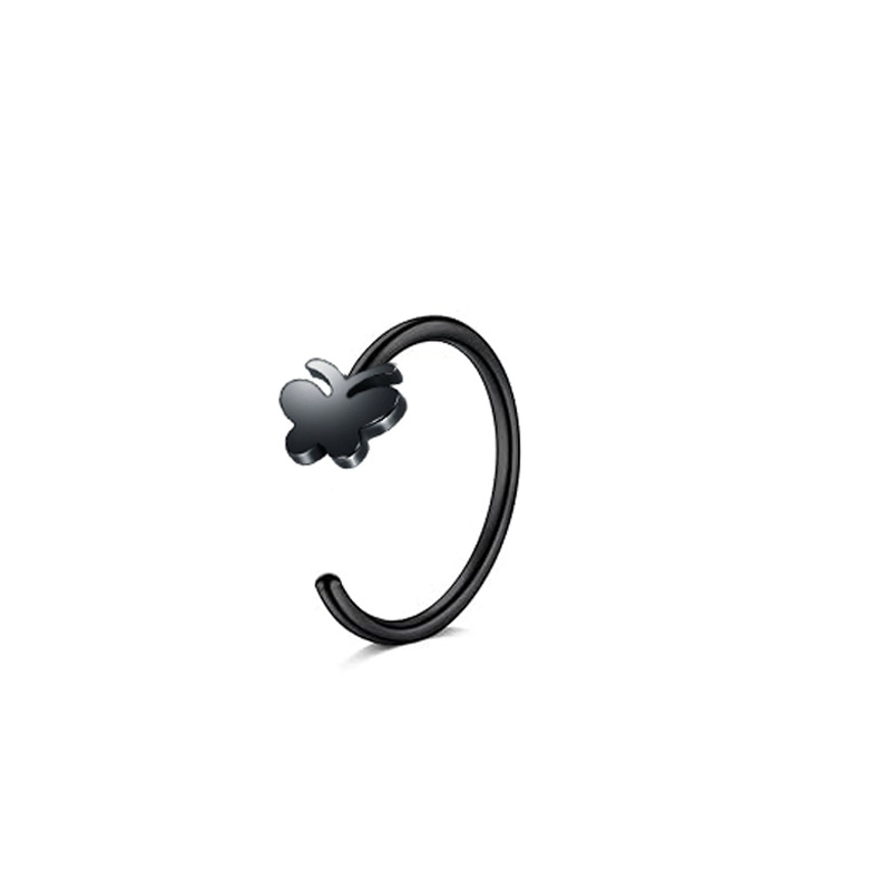 Nesepiercing i rustfritt stål med zirkonia tåler vann_voghion.com
