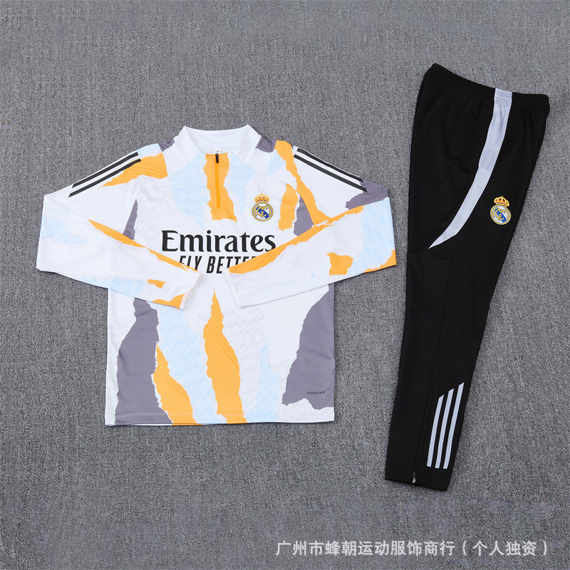 德国队半拉链长袖训练服球衣英格兰葡萄牙冬季训练足球服皇马|undefined