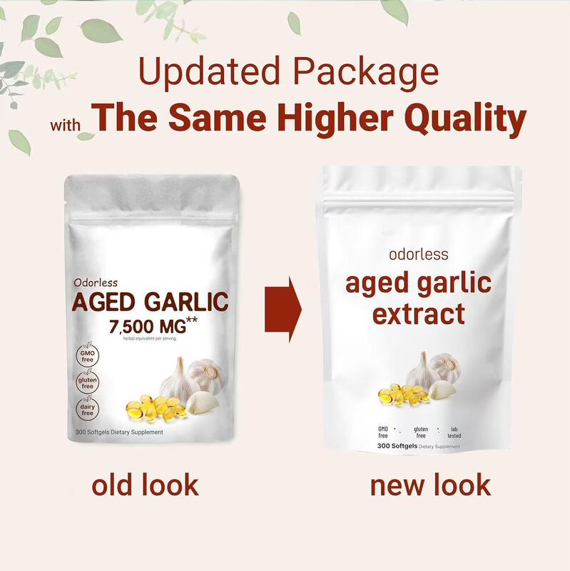 亚马逊跨境热卖 无味大蒜软胶囊300粒aged garlic extract 源工厂|undefined