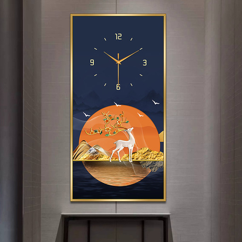 [30*60] Porch decorative painting living room sofa background wall dining room bedroom vertical hanging painting wall clock living room