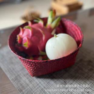 Seago woven hand basket kitchen bathroom debris storage basket desktop fruits and vegetable food shopping buying basket