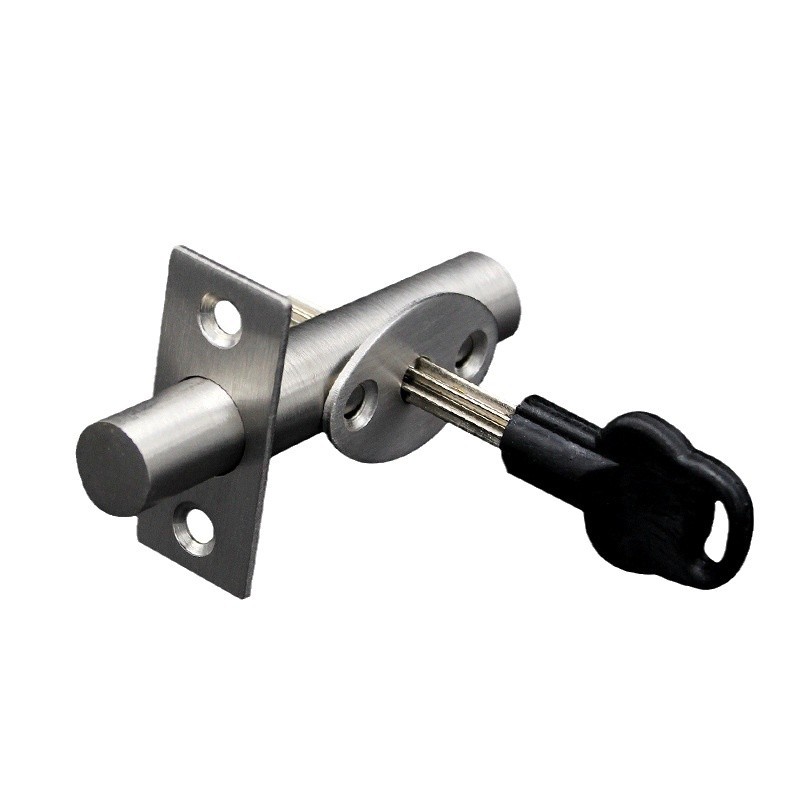 Acero inoxidable 304 puerta de fuego engrosada tubo transversal bien cerradura de la puerta de la tubería de fuego simple canal pestillo cerradura de la puerta