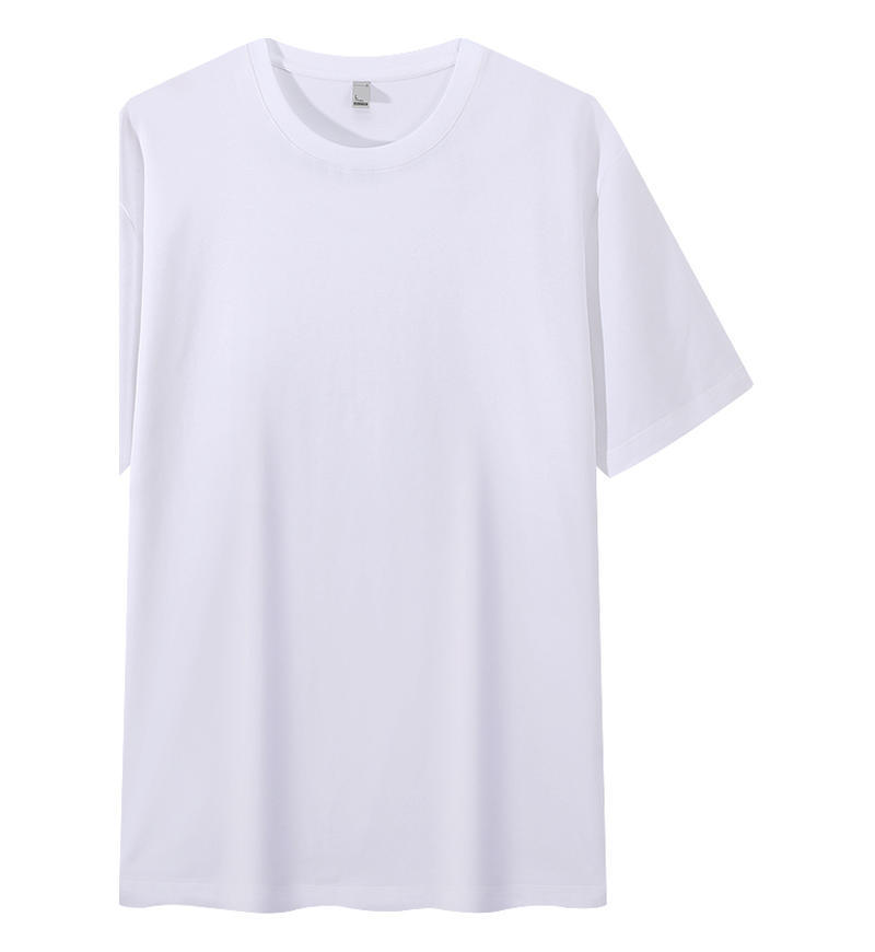 Camisa cultural de manga corta fresca de algodón con amoníaco líquido, estampado, bordado, camiseta de cuello redondo, logotipo impreso personalizado, ropa de clase, ropa de trabajo