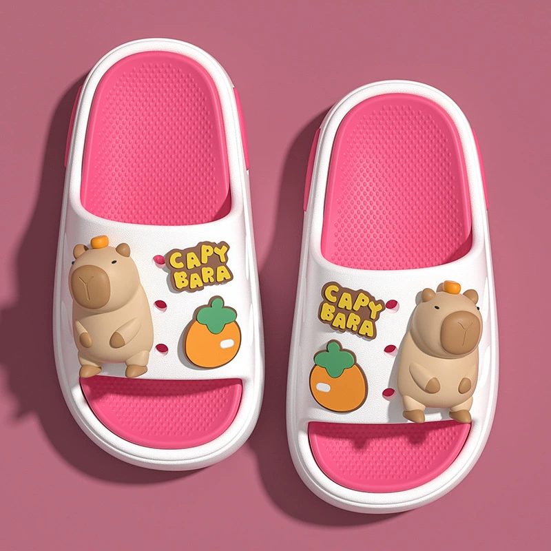 Детские холодные тапочки Летний мультфильм милые мальчики и девочки носят дезодорирующие и нескользящие детские тапочки в помещении и снаружи