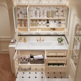 Керамический гигиенический кремовый таз, французский стиль