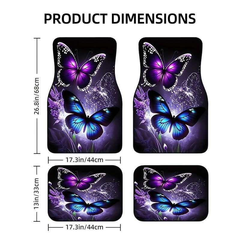 Cross-Border Retro Nordic Style Car Floor Mats Four-Piece Set, Stain-Resistant and Wear-Resistant Floor Mats, Amazon Floor Mats Wholesale