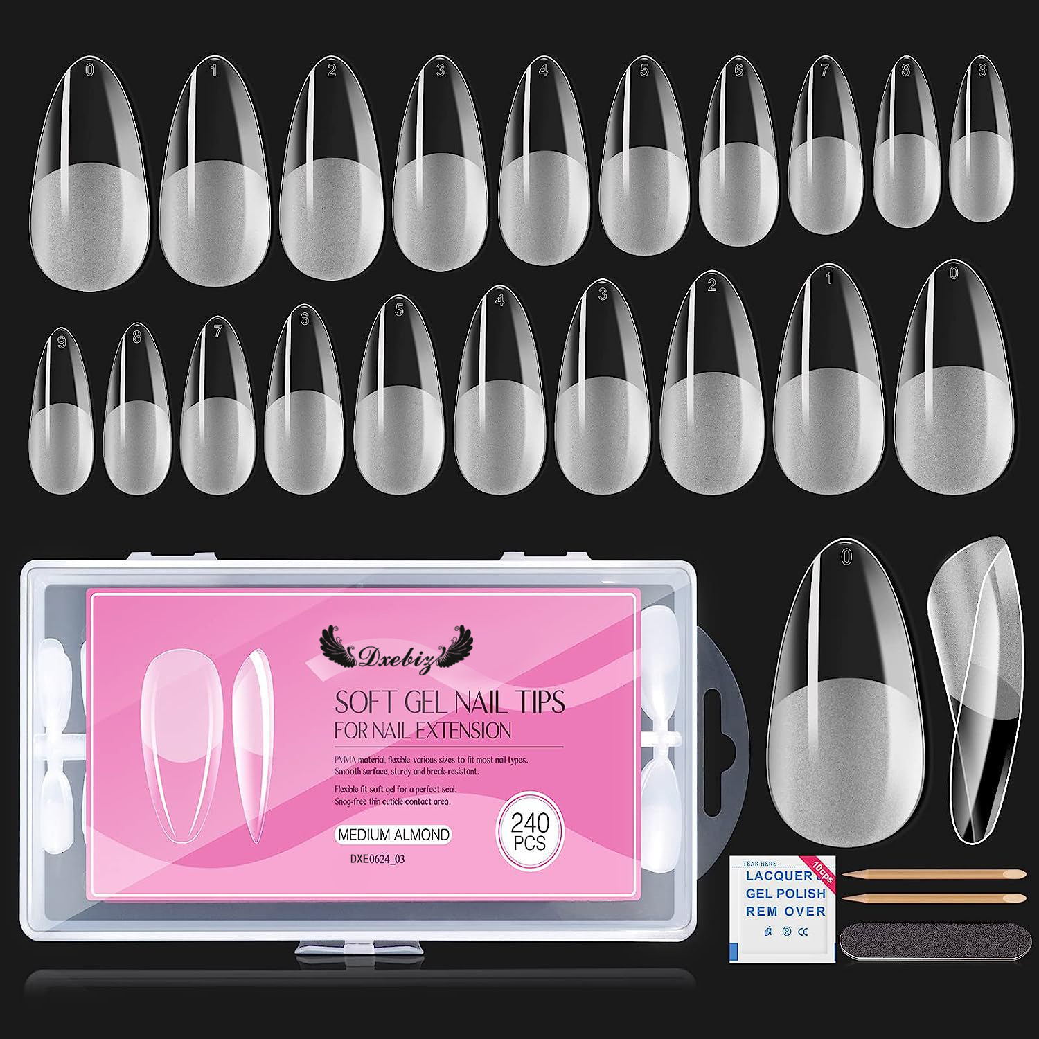 240片半磨砂杏仁甲片_看图王