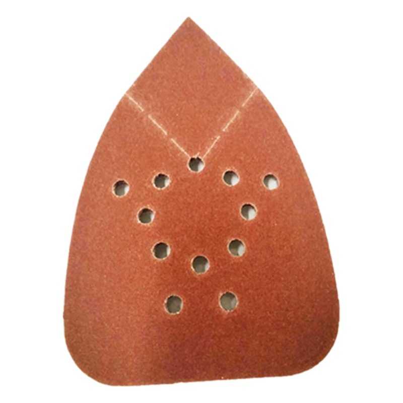 Triángulo flocado papel de lija 133*95*12 agujero transfronterizo nuevo comercio exterior especial en forma de siesta pieza 50 piezas traje de papel de lija