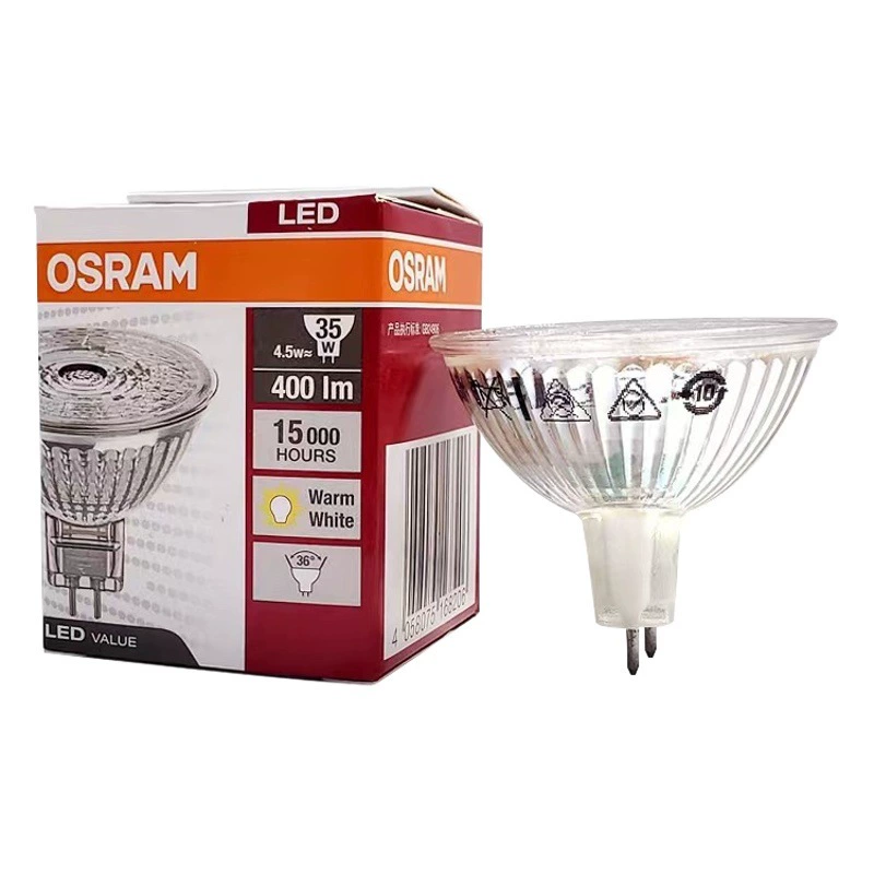 OSRAM источник света светодиодный прожектор MR16 ножки стеклянный стакан света GU5.3 низкое напряжение 12V4.5W Внутренний свет
