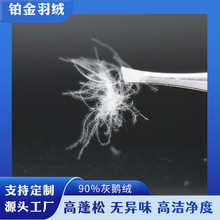 水洗90%灰鹅绒 羽绒厂家直供全国过检韩标羽绒服装蓬松原料