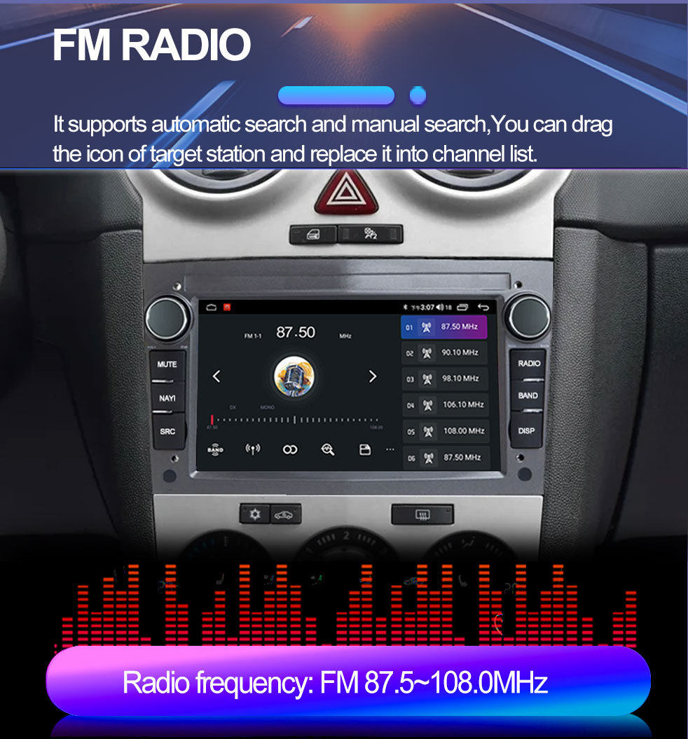 Suitable for 7inch Opel General Machine Gps High-Definition Screen Mp5 Bluetooth Android Car Navigation All-In-One Carplay