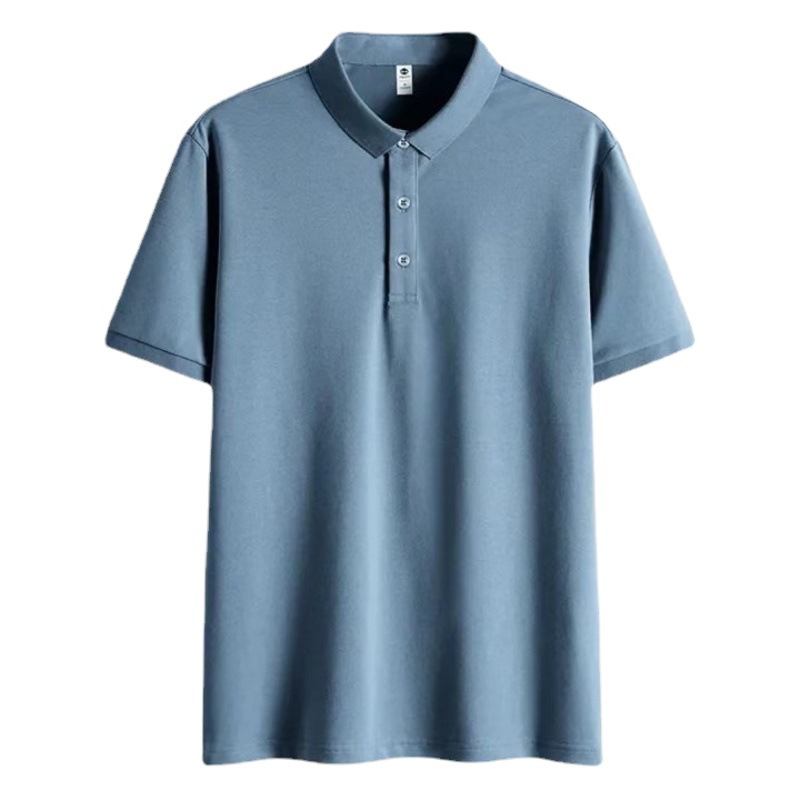 2023 Verano TikTok camisa de Polo de manga corta casual europea y americana de comercio exterior solapa sin costura stretch