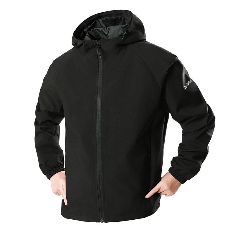 Men's Hooded Windproof Jacket, New Spring and Autumn Outdoor Sports Casual Jacket, Soft Shell Jacket, Trendy Brand Men's Clothing Men's Hooded Windproof Jacket, New Spring and Autumn Outdoor Sports Casual Jacket, Soft Shell Jacket, Trendy Brand Men's Clothing