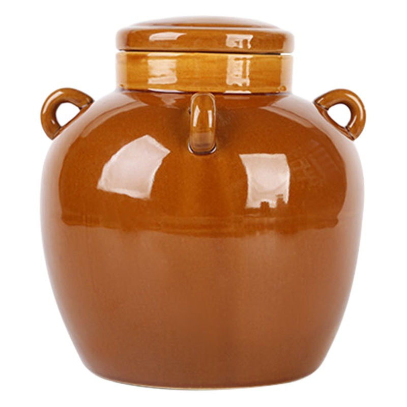 Vintage sellado cerámica miel tarro encurtidos tarro productos secos tarro granos de almacenamiento tarro hogar encurtidos tarro
