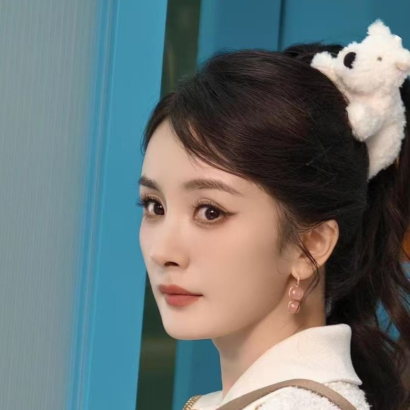 杨幂同款侧边夹潦草狗白梗狗挂件包包毛绒公仔苏格兰发饰发夹跨境|undefined