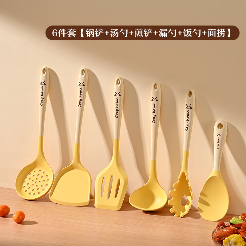 Pinpinyou シリコーンスパチュラ食品グレードノンスティックスパチュラ高温耐性調理スプーン家庭用キッチン用品セット|undefined
