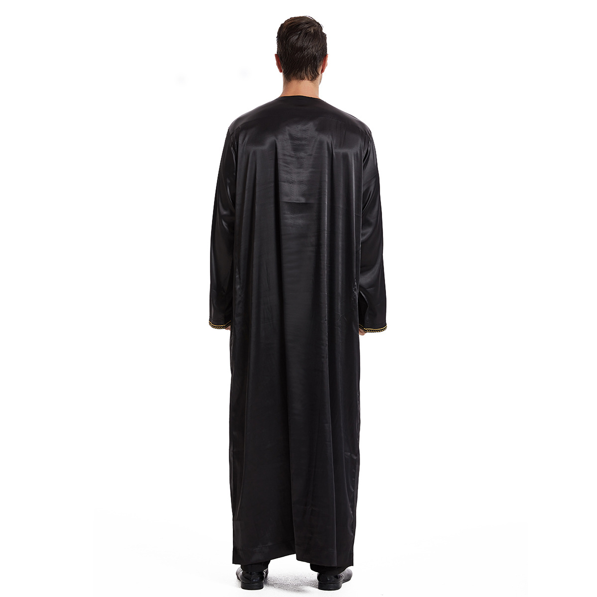Pánské oblečení, pánská abája z Blízkého východu, jednoduchý muslimský kaftan_voghion.com