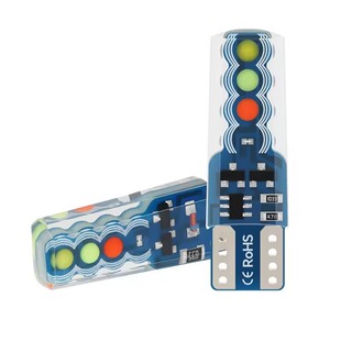 Car and Motorcycle Led Light T10 Cob Rgb Colorful Small Light Plug-In Instrument Light Reading Light Width Indicator Light