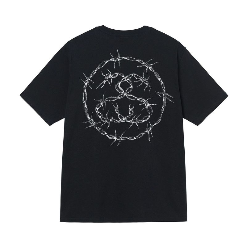 Stussy アメリカのトレンドブランド 男女兼用 ハイウェイトピュアコットン 半袖 夏 メンズ ルーズTシャツ 3つのラベル|undefined