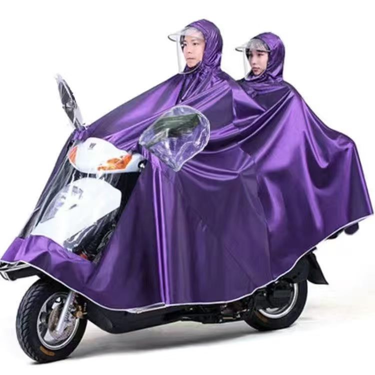 Raincoat for Electric Scooters, Single or Double, Unisex, Double-Sided, Adult, Thickened, Oversized, Heavy Rain Protection, Cycling Poncho