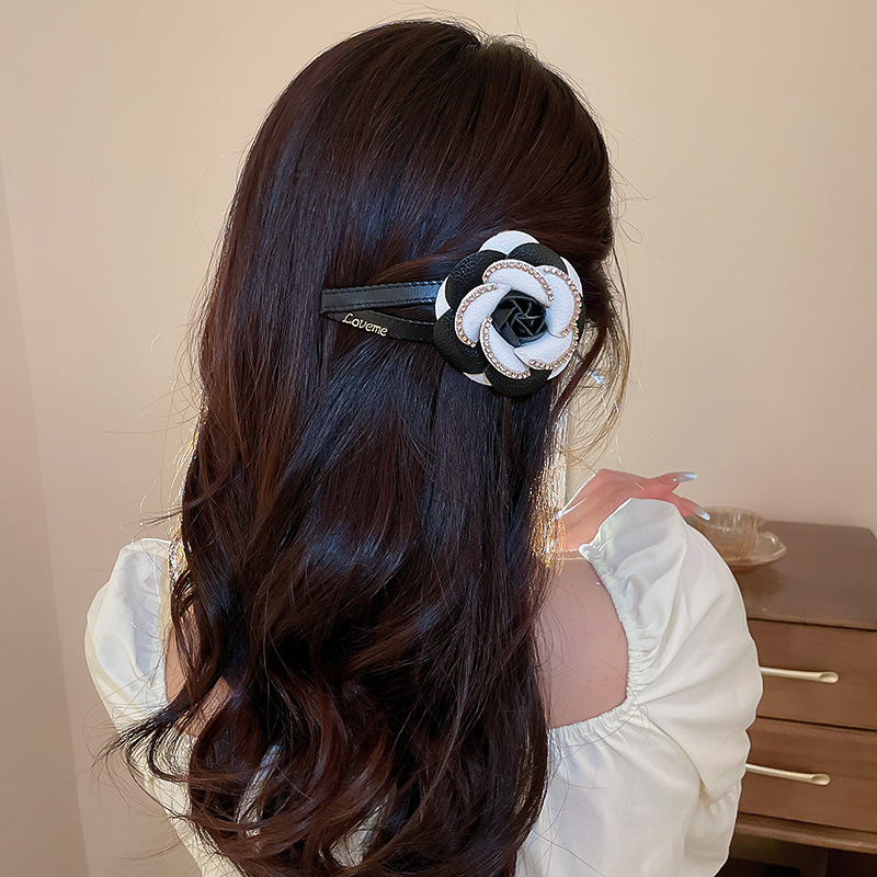 Elegant Flower Pu Leather Artificial Rhinestones Hair Clip 1 Piece display picture 20