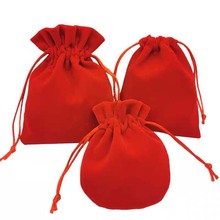 源头工厂大红小布袋新年福袋本命年红包零钱珠宝首饰袋抽绳葫芦袋