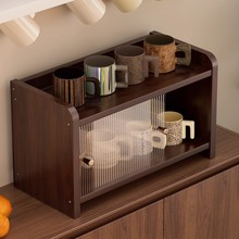 桌面置物架亚克力多功能收纳储物实木餐桌纳桌面水杯茶具茶杯放置