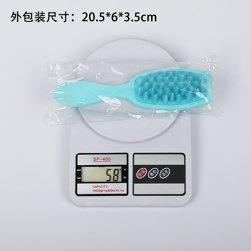 Cepillo de baño con mango de silicona para mascotas transfronterizo, dientes suaves, baño para perros, peine de masaje, cuidado del cabello, peine para mascotas limpio