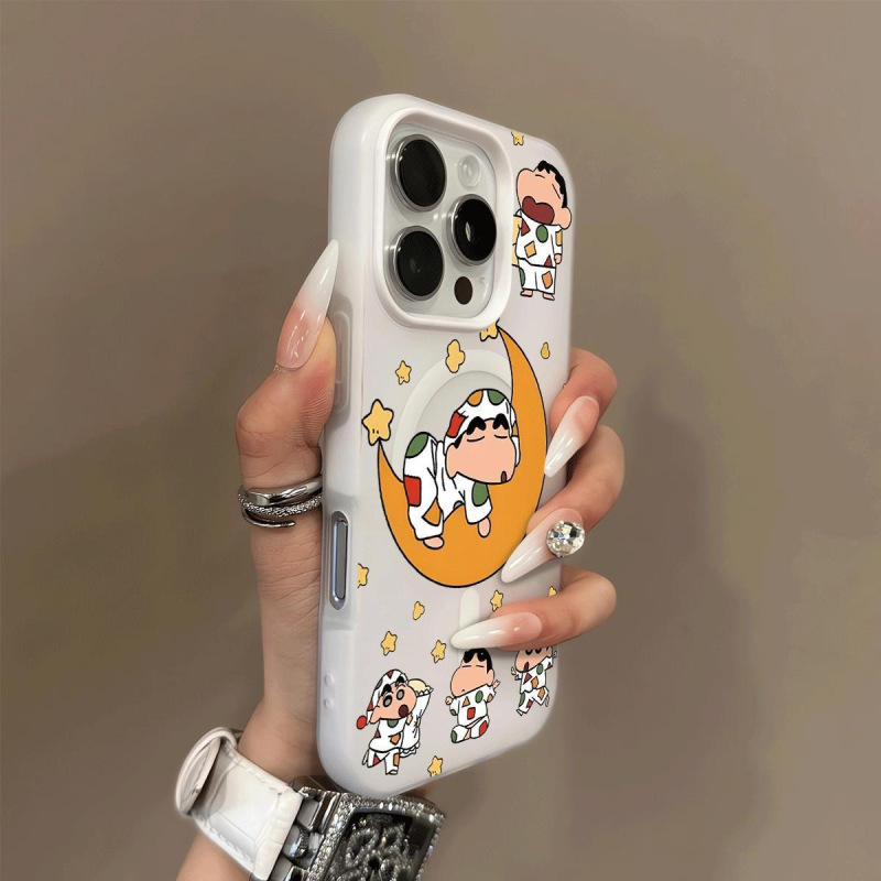 磁気ゼリー 2-in-1 携帯電話ケース クレヨンしんちゃん Apple 17promax 強力な磁気携帯電話ケース ファッショントレンド|undefined
