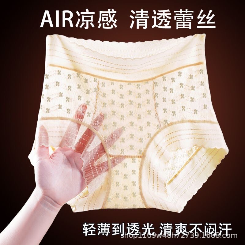 2333 High-Elastic Silk Lace Sexy Women's Mid-Waist Triangle Panties, Same Style as Xia Guna