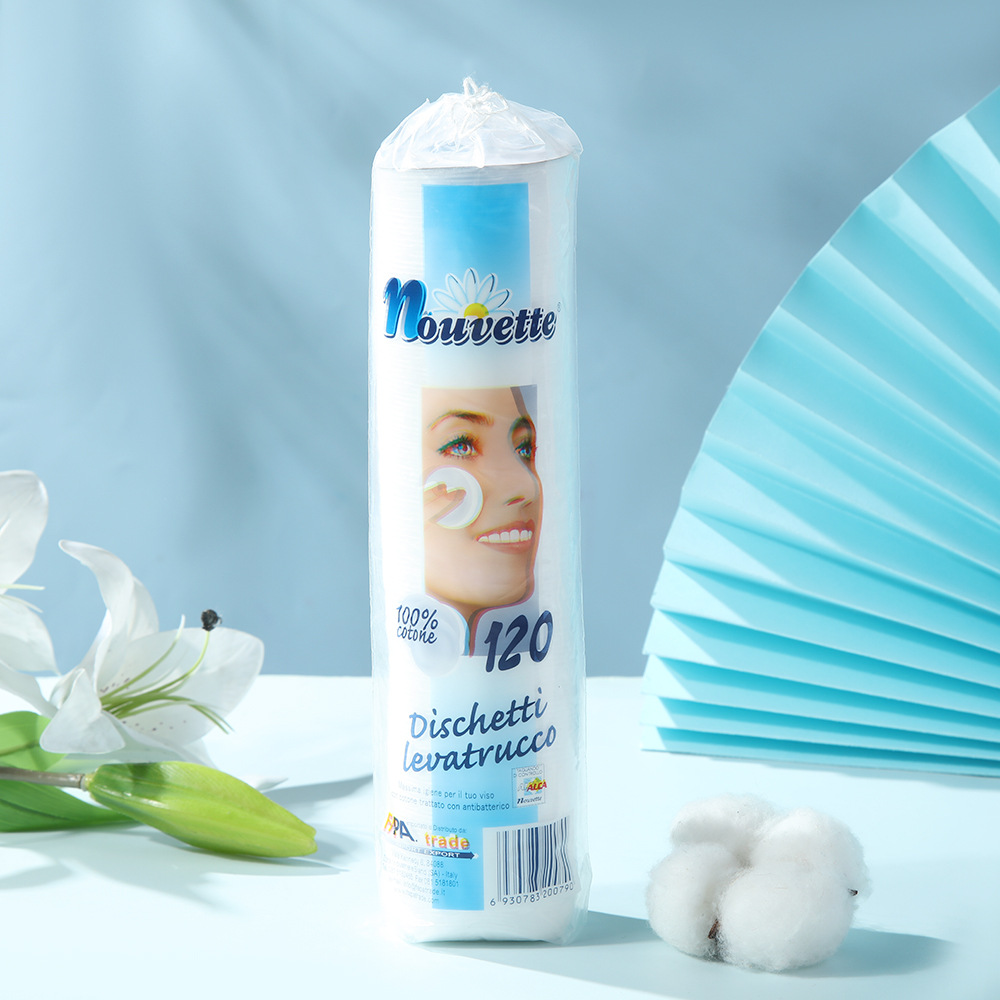 Estación internacional bolsillo rebanada de algodón redondo rebanada de algodón cosmético desechable para salón de belleza espesar mango rebanada de algodón redondo para instrumento de belleza