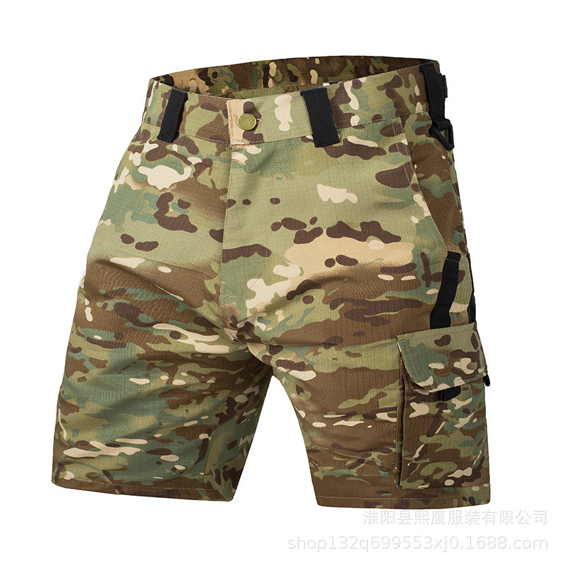 Summer Outdoor Tactical Shorts Men's Camouflage Cargo Pants Waterproof and Wear-Resistant Five-Point Pants Multifunctional Commuting Half Pants Military Uniform Summer Outdoor Tactical Shorts Men's Camouflage Cargo Pants Waterproof and Wear-Resistant Five-Point Pants Multifunctional Commuting Half Pants Military Uniform
