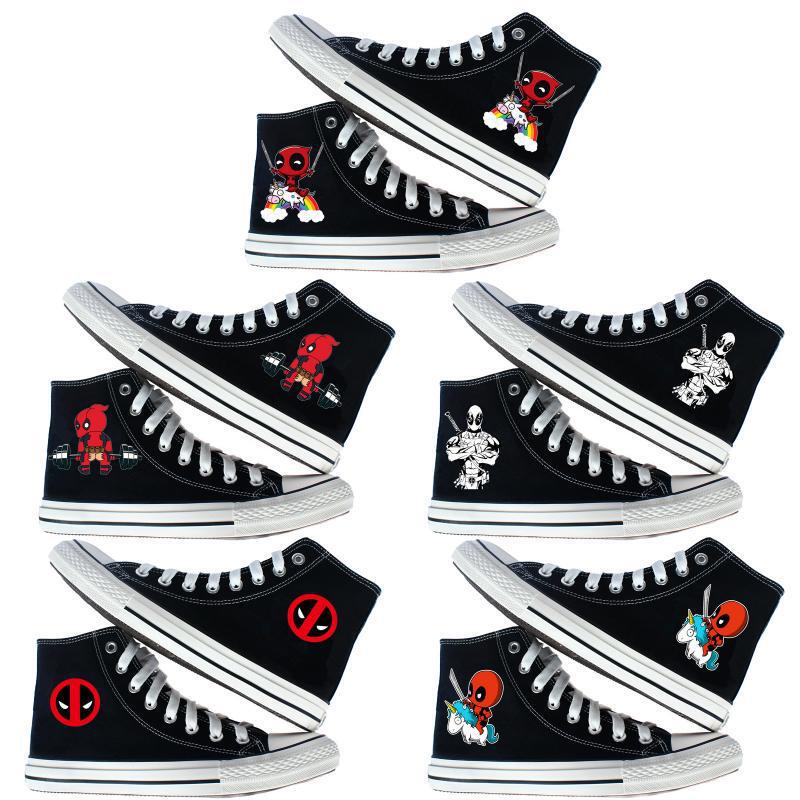 European and American film and television peripheral printed canvas shoes for teenagers and boys high-top canvas shoes skate shoes cosplay shoes