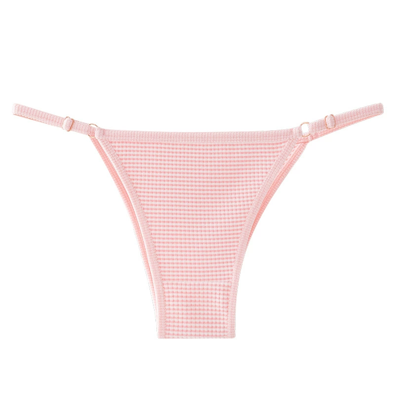 Thong panties women, adjustable low-rise straps, soft polyester-elastane fabric