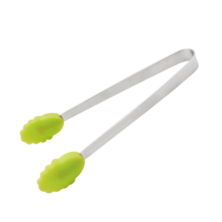 Creative small silicone food tongs stainless steel