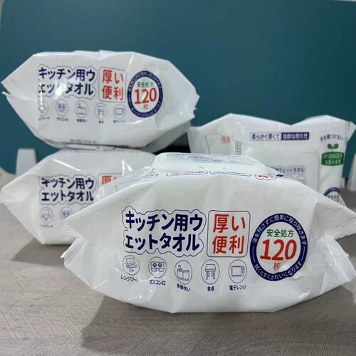 Household kitchen degreasing wipes large package disposable degreasing rags kitchen wipes 120 pieces