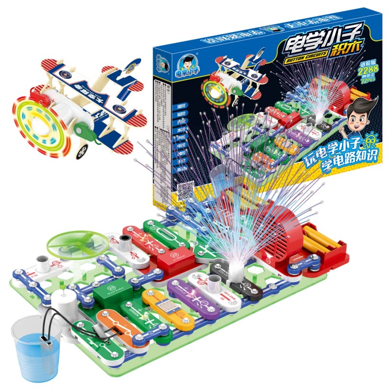Electronic constructor for experiments, equipment for elementary school students, physics, circuit, Birthday gift