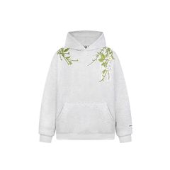 Broken Mirror 25秋季新品美式复古国潮花卉刺绣宽松连帽卫衣