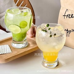 高颜值网红玻璃杯牛奶杯子女可爱小熊果汁冷饮喝水杯家用啤酒杯