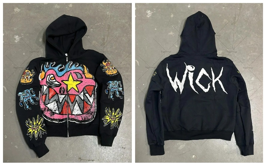 Men's Clothing European And American Trendy Brand Sweatshirt 3D Digital Printing Y2K Retro Unisex Loose Hoodie Sweatshirt_viptrois.com