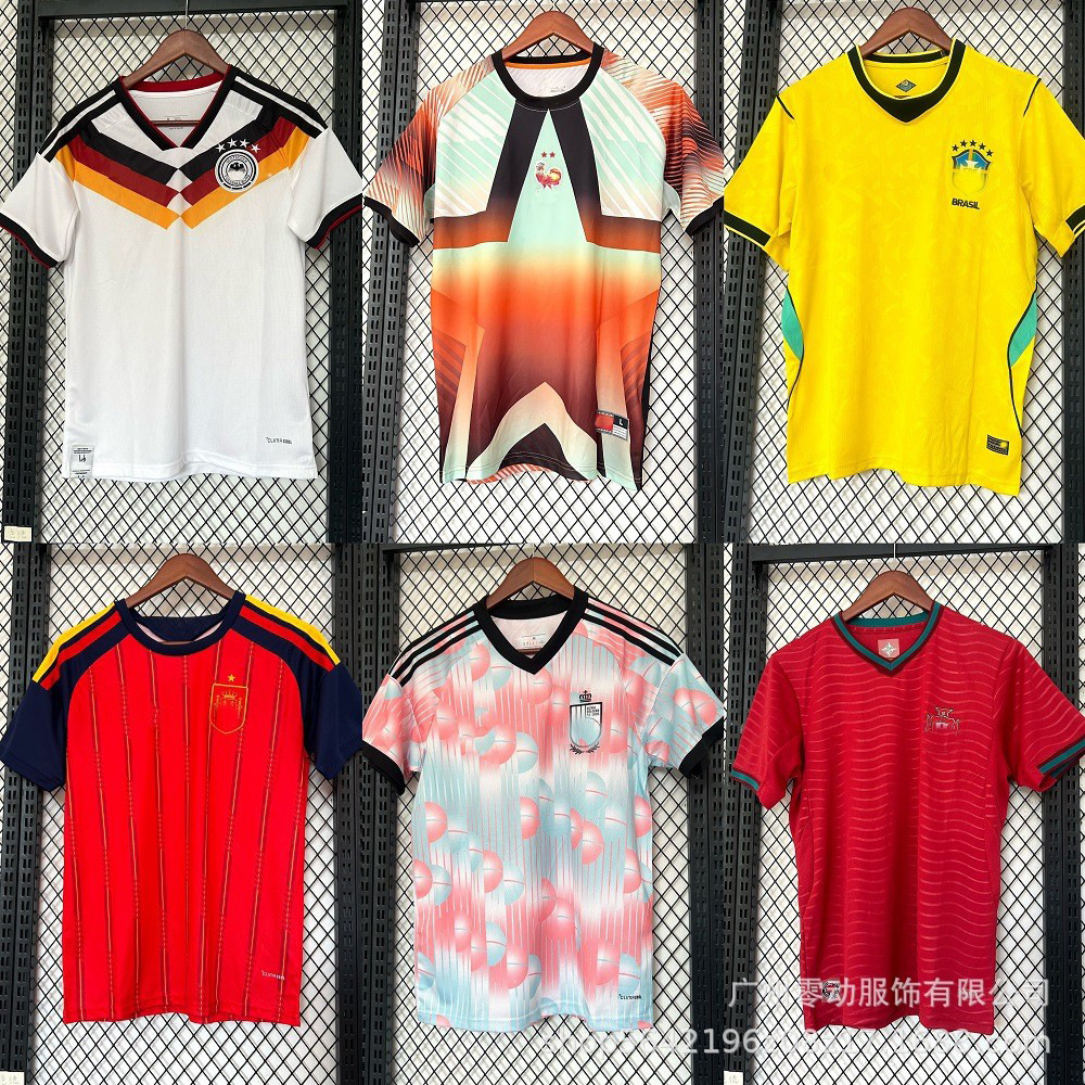 26 camisetas de EE. UU., Canadá y México: México, Países Bajos, Argentina, Portugal, Francia, Brasil, uniformes de fútbol de Francia.