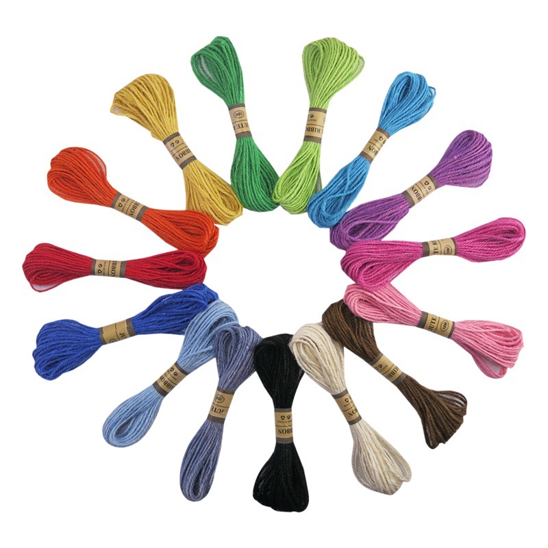 Cuerda de cáñamo de color 10 m foto pared cuerda especial DIY cuerda de cáñamo tejida a mano botella de vidrio vinculante cuerda decorativa