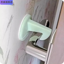 2个静音防撞垫加厚硅胶门后墙面门把手防撞贴带钩防震垫门锁防护