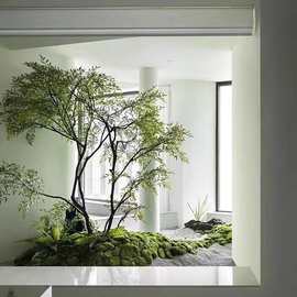 仿真南天竹大型假树造景室内仿真树景观仿生绿植楼梯下落地装饰树