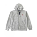 Zipper sweatshirt gray-red label