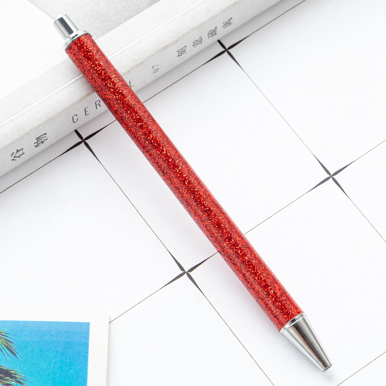 Presione multicolor prepucio metal lápiz flash tiza mayorista puede imprimir logotipo publicitario de alto valor de cara regalo lápiz de bola de metal