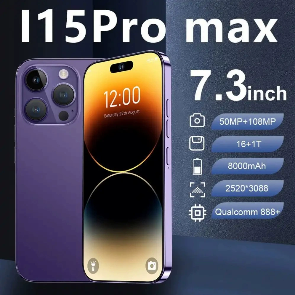(Кросс-бордер торговля), умный мобильный телефон, intel core i15, 15promax, широкий экран