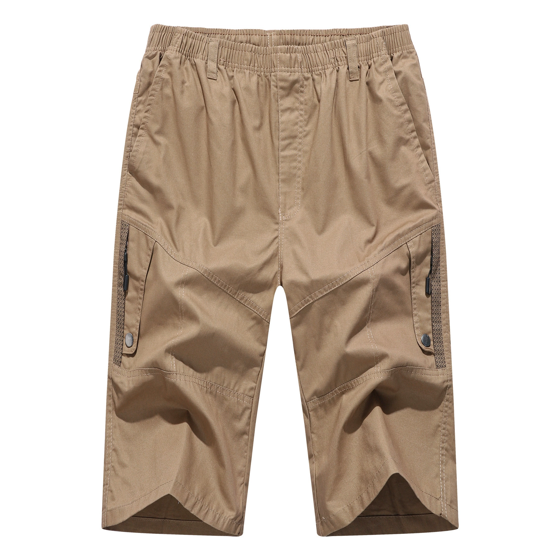 Брюки-Капри Для среднего возраста Мужские свободные наряд больших размеров для папы Летние повседневные брюки из чистого хлопка для среднего и пожилого возраста Шорты